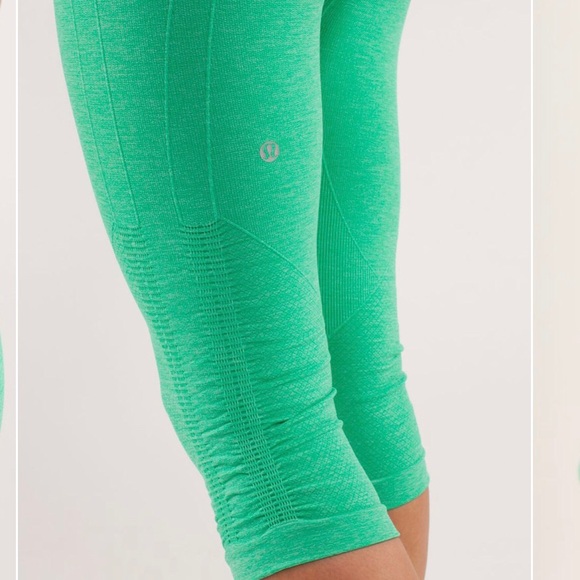 Sold Lululemon In The Flow Crop Very Green 6 - Picture 2 of 5